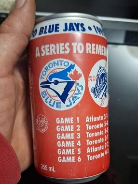 Vintage 1992 Toronto Blue Jays World Series Commemorative Coke Can